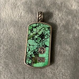 David Yurman sterling silver turquoise pendant